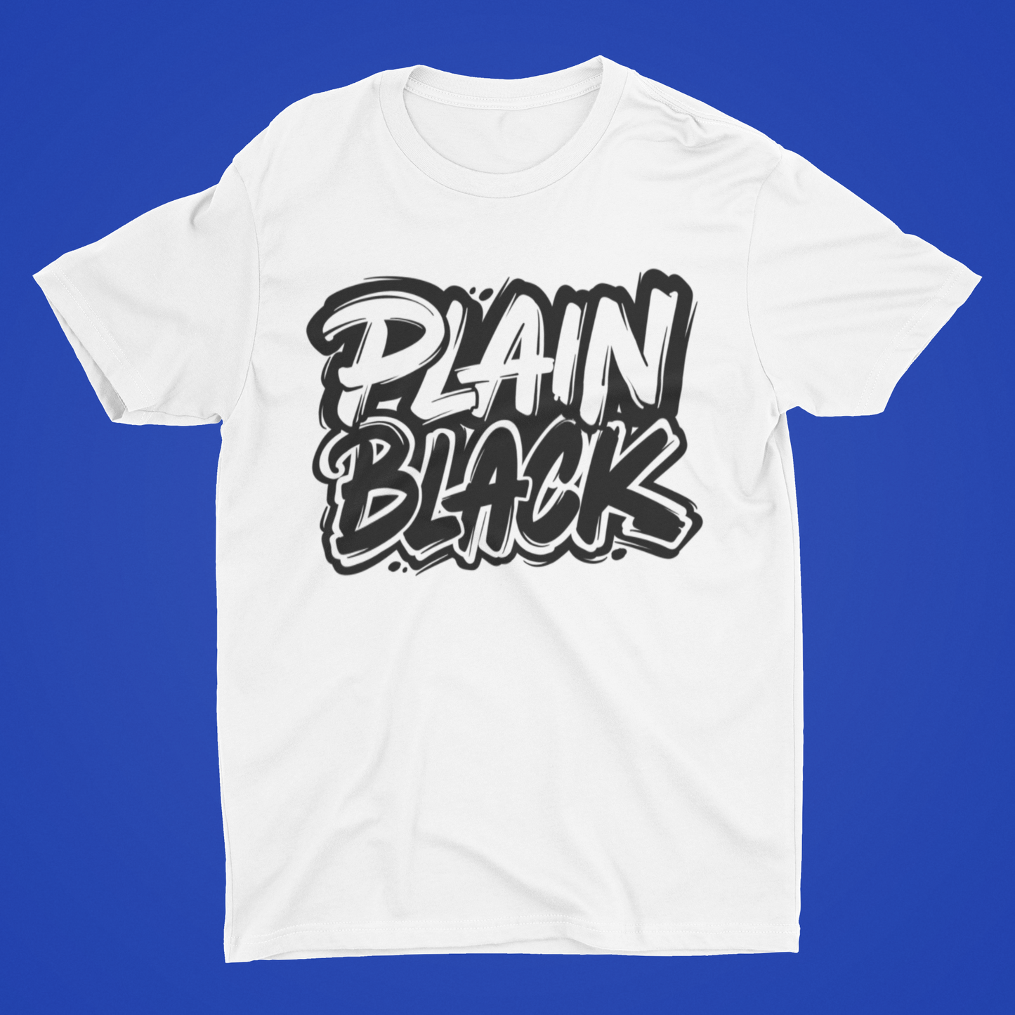 Plain Black Graffiti Tee