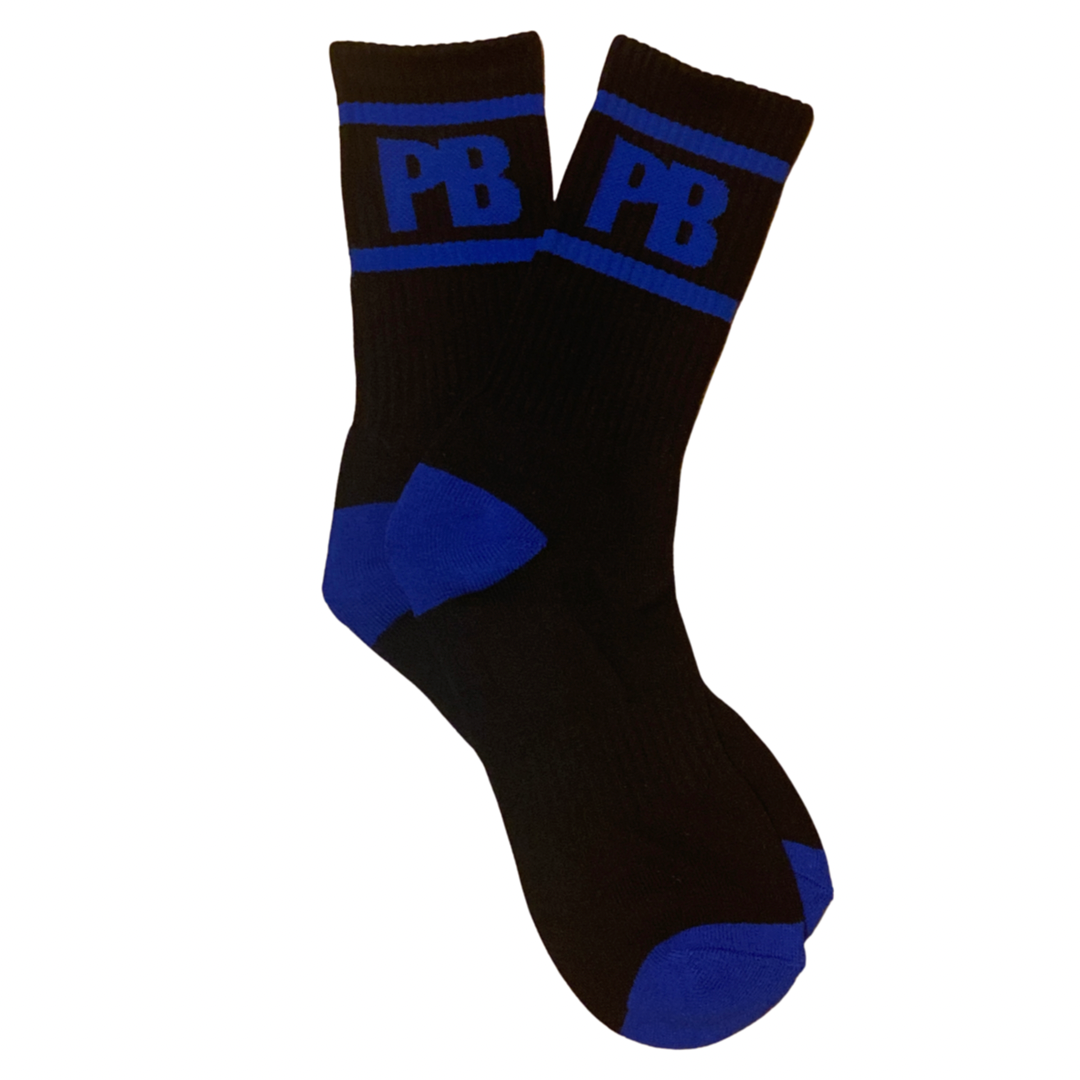 Plain Black Pick up Gamez Crew Sock